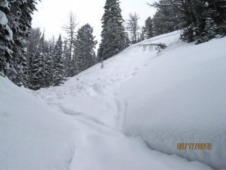 Human Triggered Avalanche Southern Madison Range 